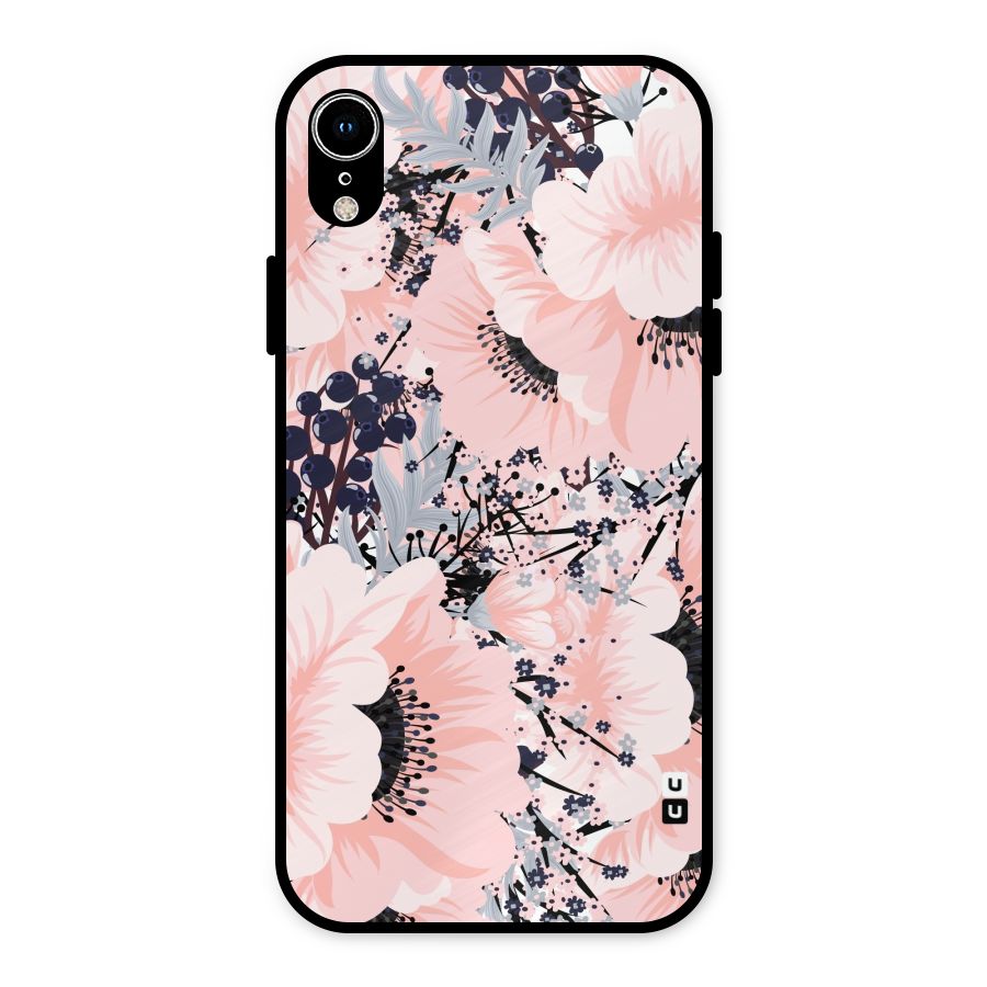 Beautiful Flowers Metal Back Case for iPhone XR