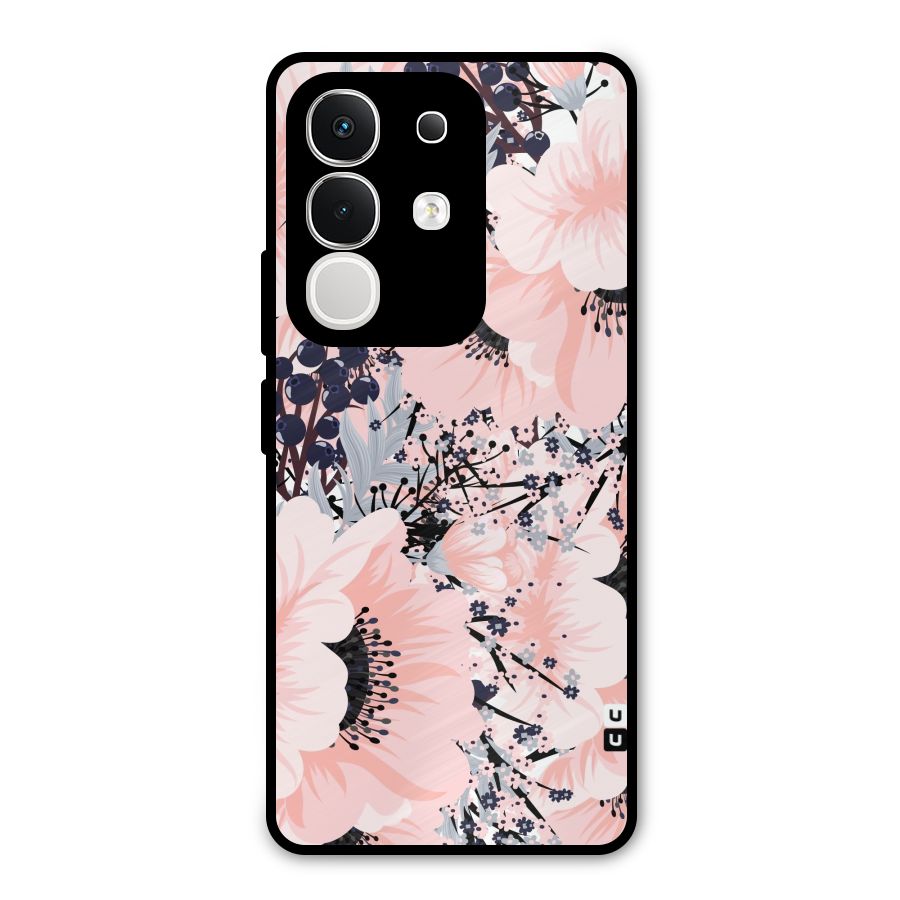 Beautiful Flowers Metal Back Case for iQOO Z10x