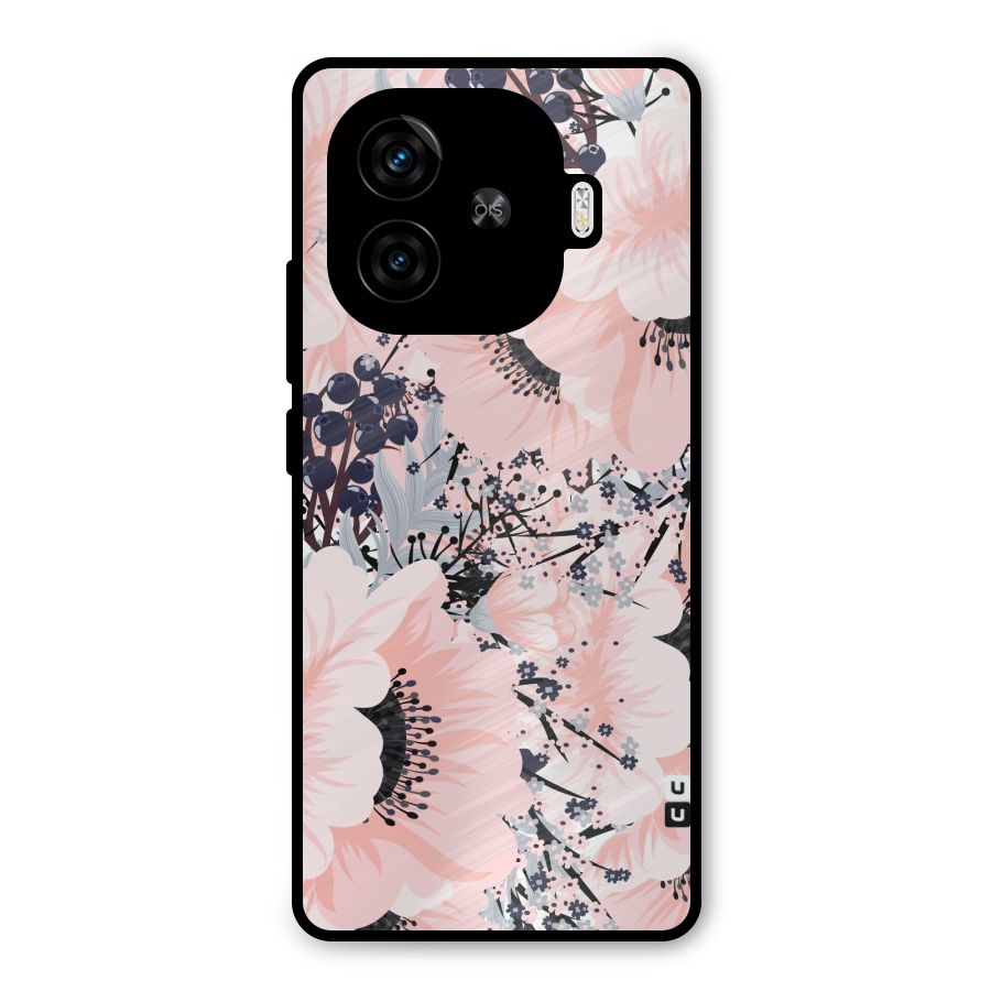 Beautiful Flowers Metal Back Case for iQOO Z9 Turbo