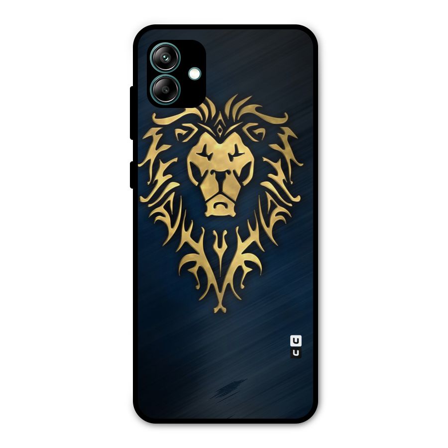 Beautiful Golden Lion Design Metal Back Case for Galaxy A04