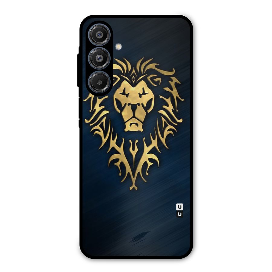 Beautiful Golden Lion Design Metal Back Case for Galaxy A16 5G