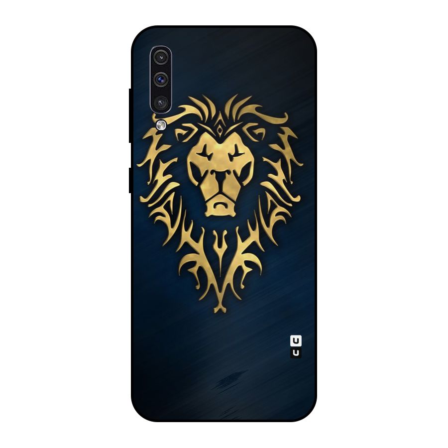 Beautiful Golden Lion Design Metal Back Case for Galaxy A30s