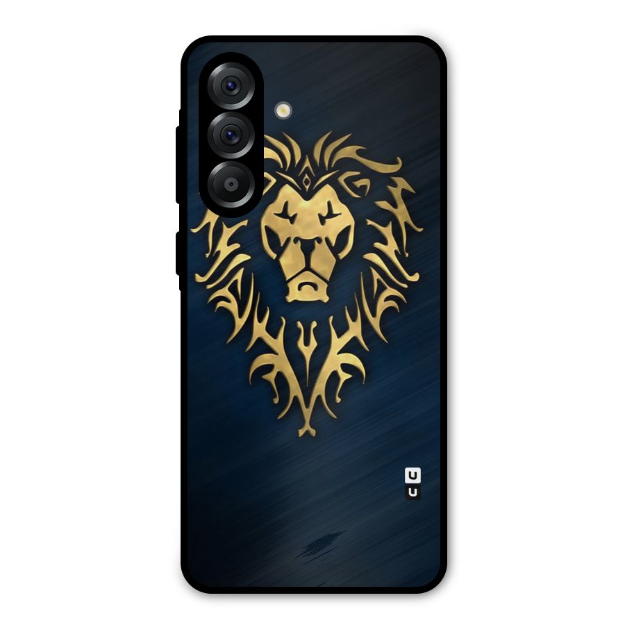 Beautiful Golden Lion Design Metal Back Case for Galaxy A56