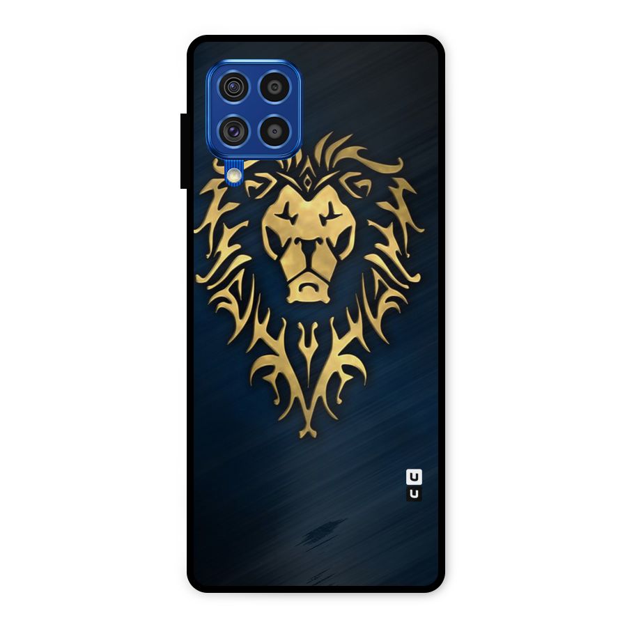 Beautiful Golden Lion Design Metal Back Case for Galaxy F62