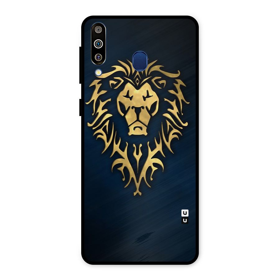 Beautiful Golden Lion Design Metal Back Case for Galaxy M30