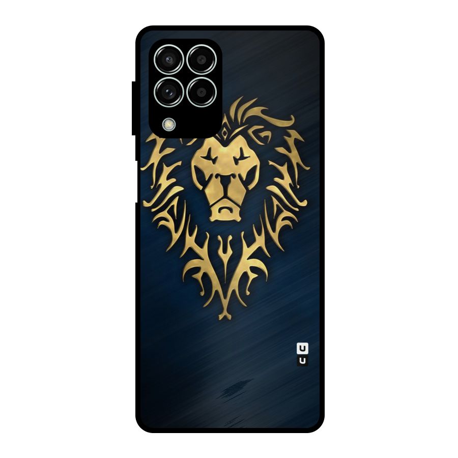 Beautiful Golden Lion Design Metal Back Case for Galaxy M33