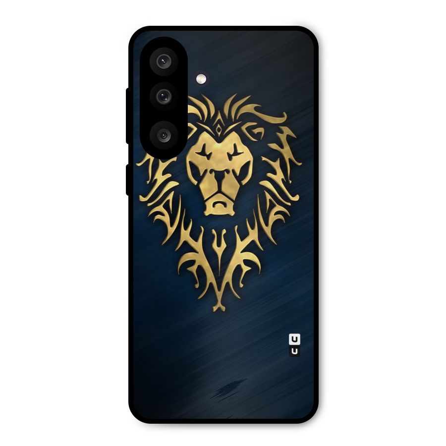 Beautiful Golden Lion Design Metal Back Case for Galaxy M56