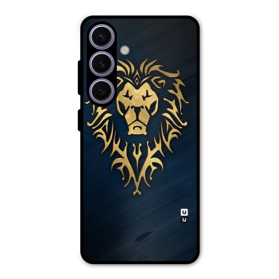Beautiful Golden Lion Design Metal Back Case for Galaxy S24