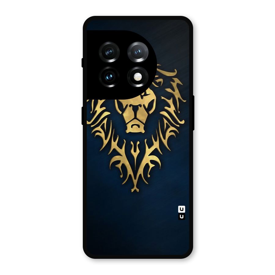 Beautiful Golden Lion Design Metal Back Case for OnePlus 11
