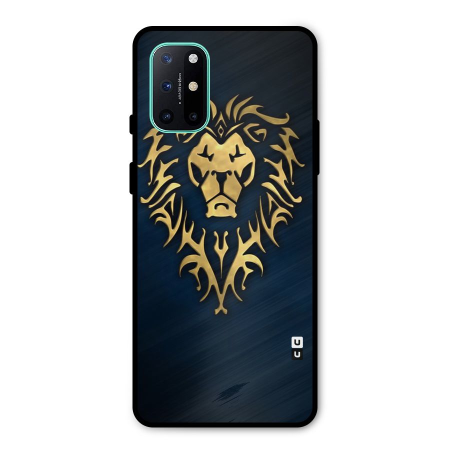 Beautiful Golden Lion Design Metal Back Case for OnePlus 8T