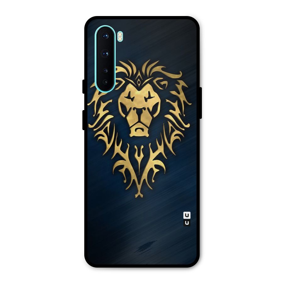 Beautiful Golden Lion Design Metal Back Case for OnePlus Nord