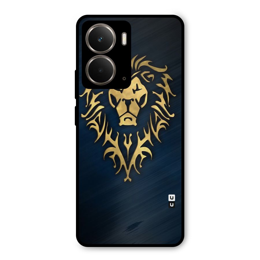 Beautiful Golden Lion Design Metal Back Case for Realme P3