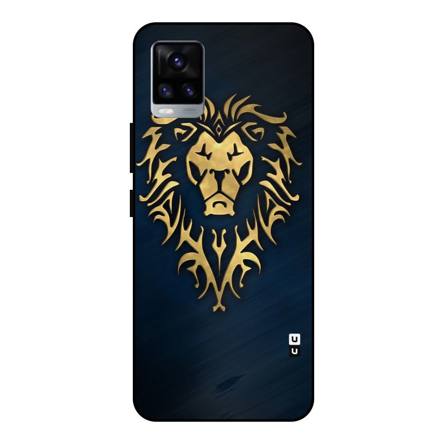 Beautiful Golden Lion Design Metal Back Case for Vivo V20