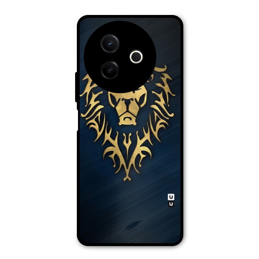Beautiful Golden Lion Design Metal Back Case for Vivo Y39