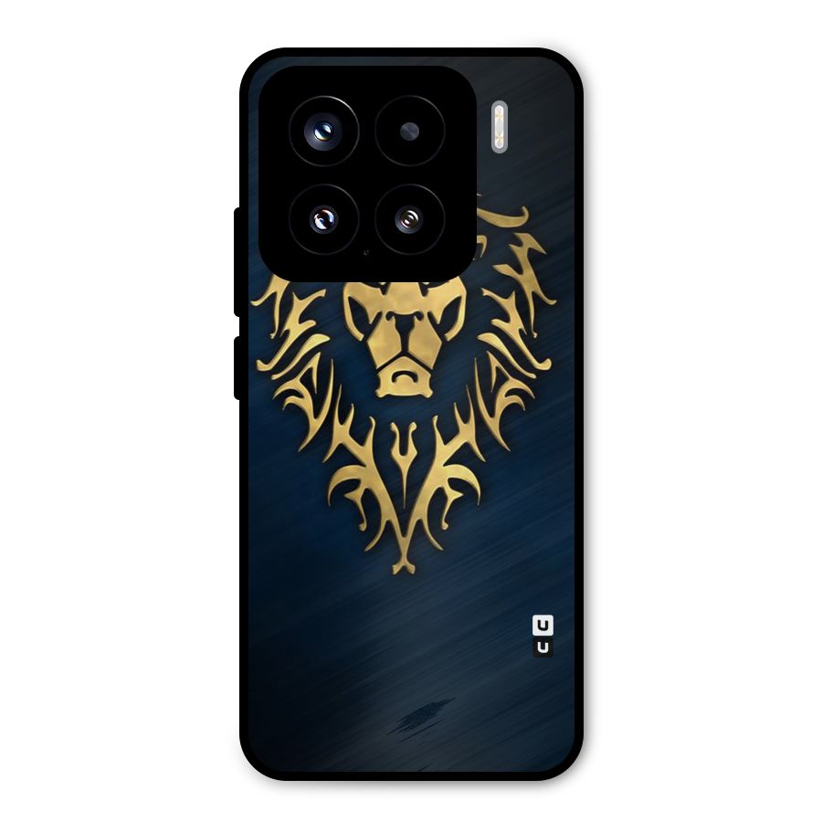 Beautiful Golden Lion Design Metal Back Case for Xiaomi 15