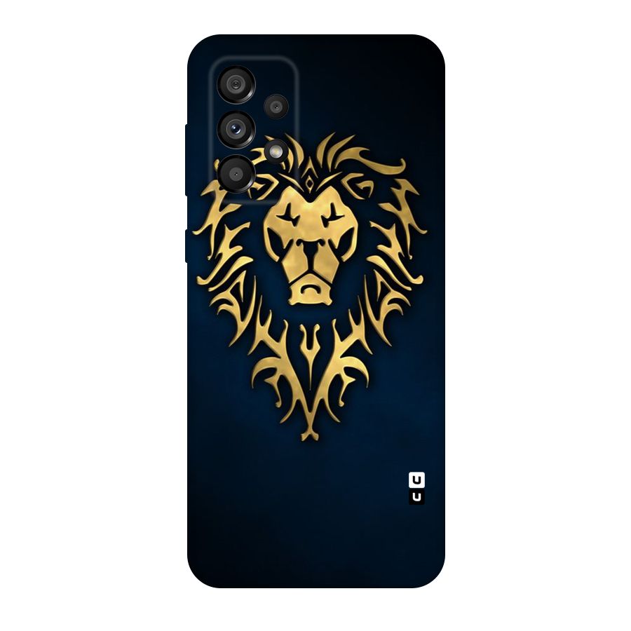 Beautiful Golden Lion Design Original Polycarbonate Back Case for Galaxy A73 5G