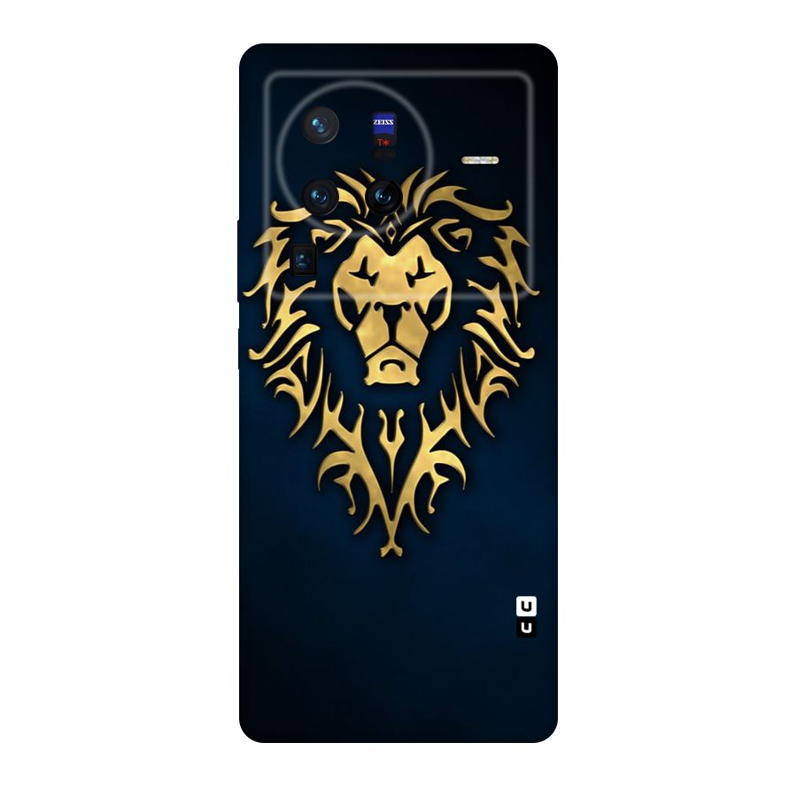 Beautiful Golden Lion Design Original Polycarbonate Back Case for Vivo X80