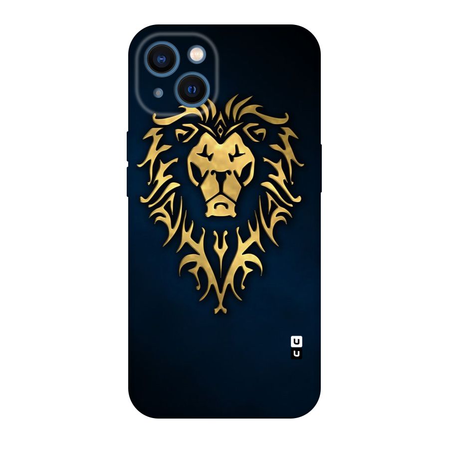 Beautiful Golden Lion Design Original Polycarbonate Back Case for iPhone 13
