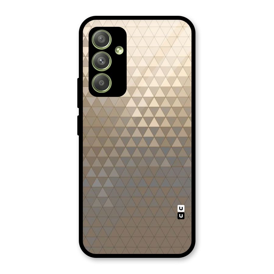 Beautiful Golden Pattern Glass Back Case for Galaxy A54