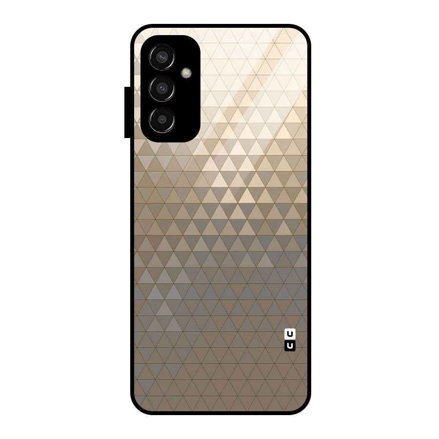 Beautiful Golden Pattern Glass Back Case for Galaxy F13