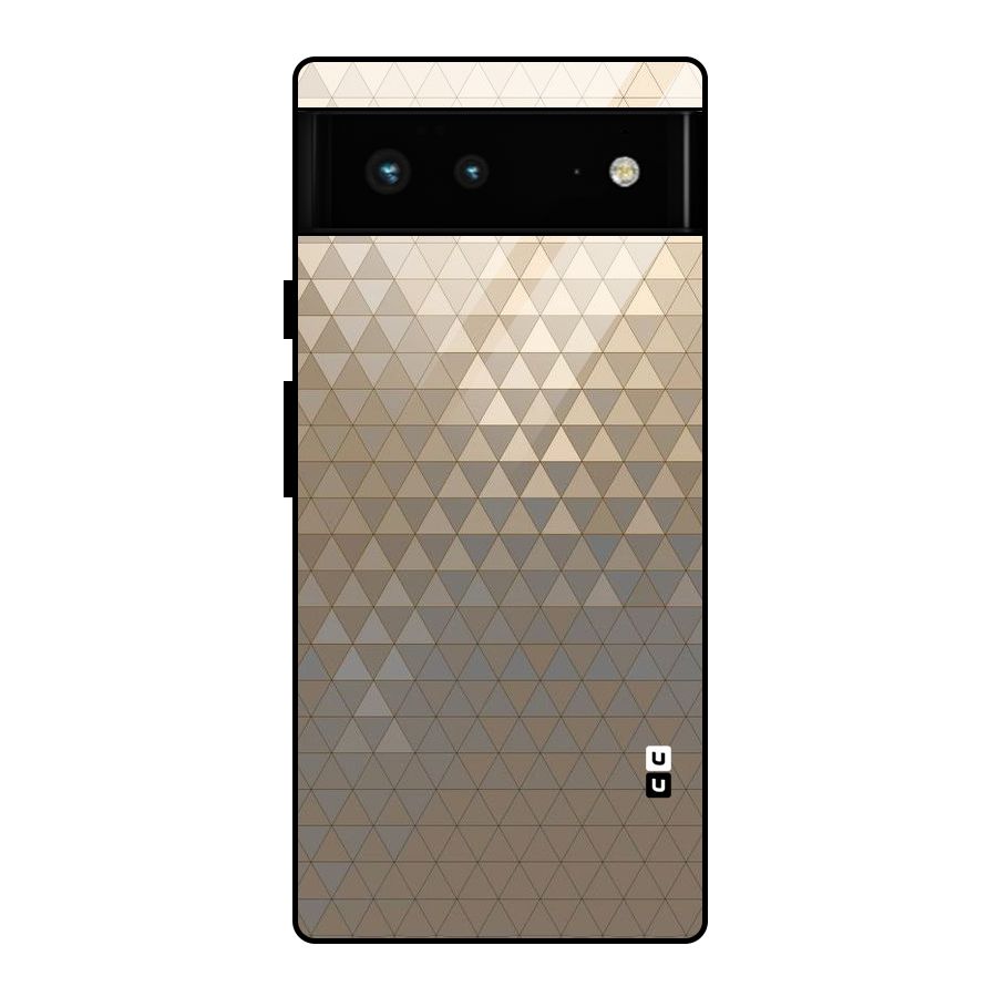 Beautiful Golden Pattern Glass Back Case for Google Pixel 6