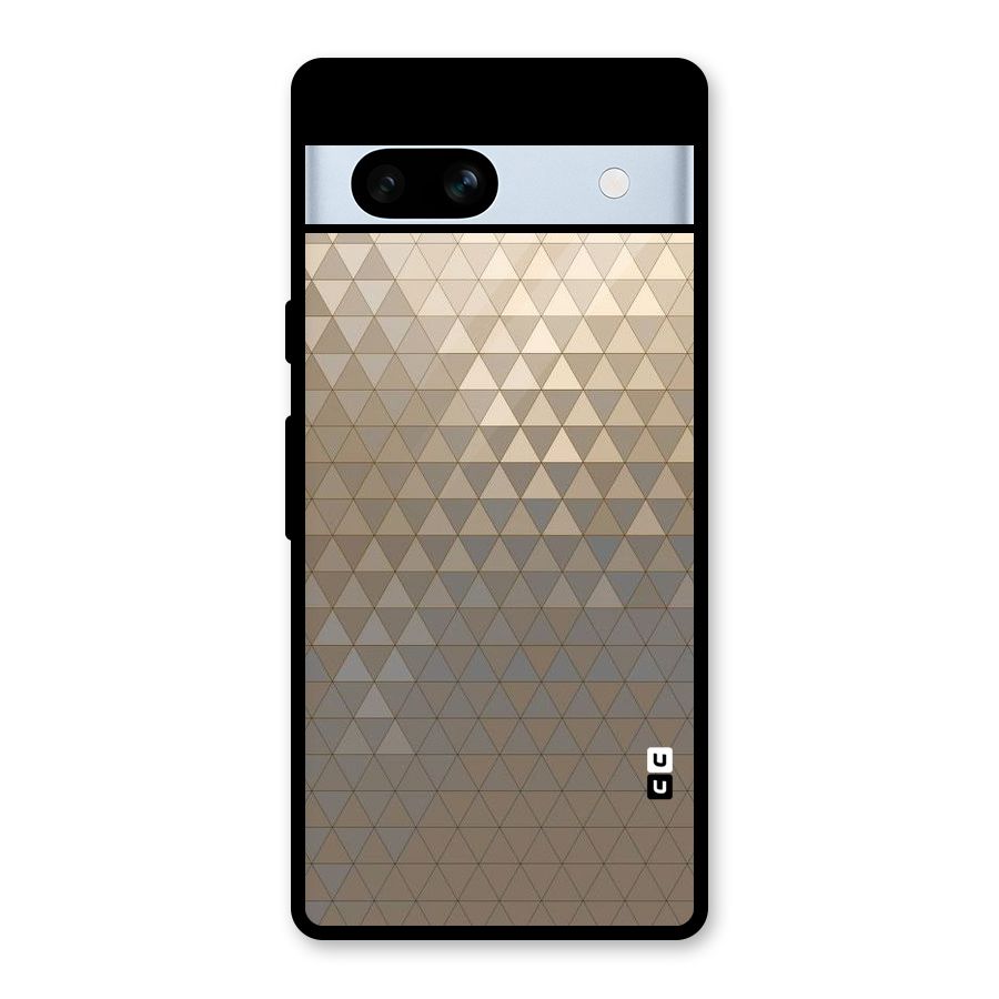 Beautiful Golden Pattern Glass Back Case for Google Pixel 7a