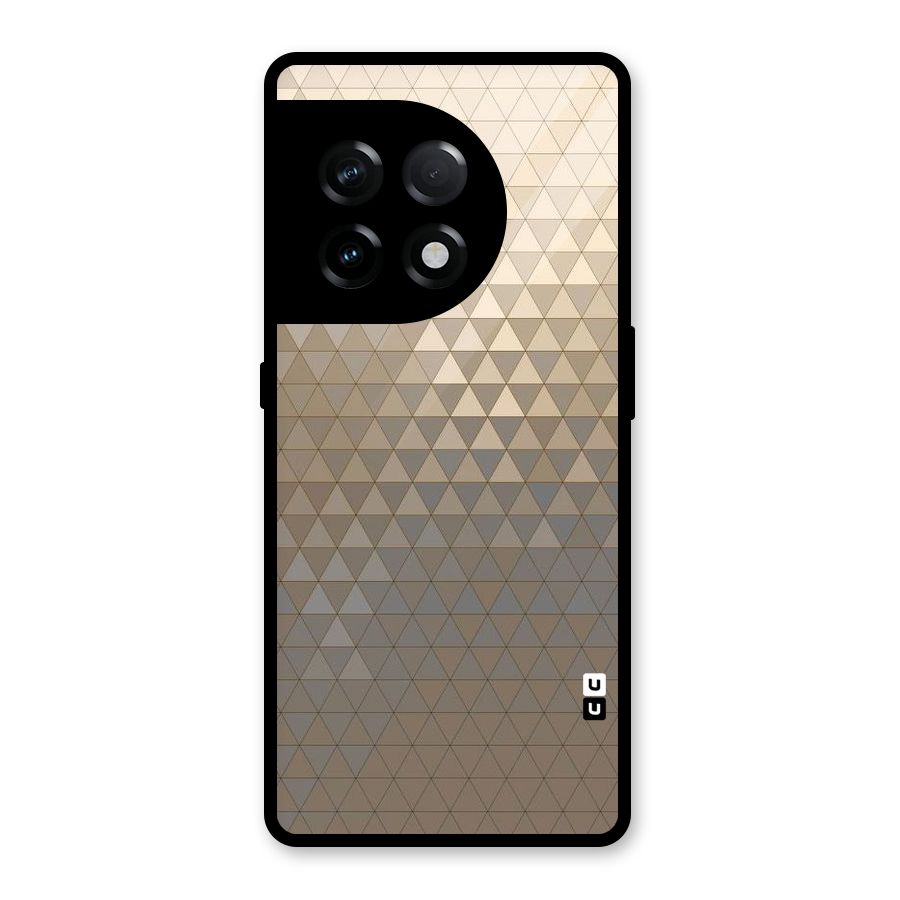 Beautiful Golden Pattern Glass Back Case for OnePlus 11R