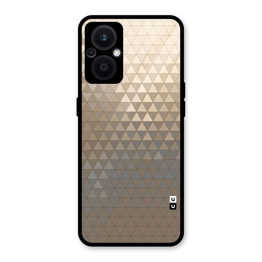 Beautiful Golden Pattern Glass Back Case for Oppo F21s Pro 5G