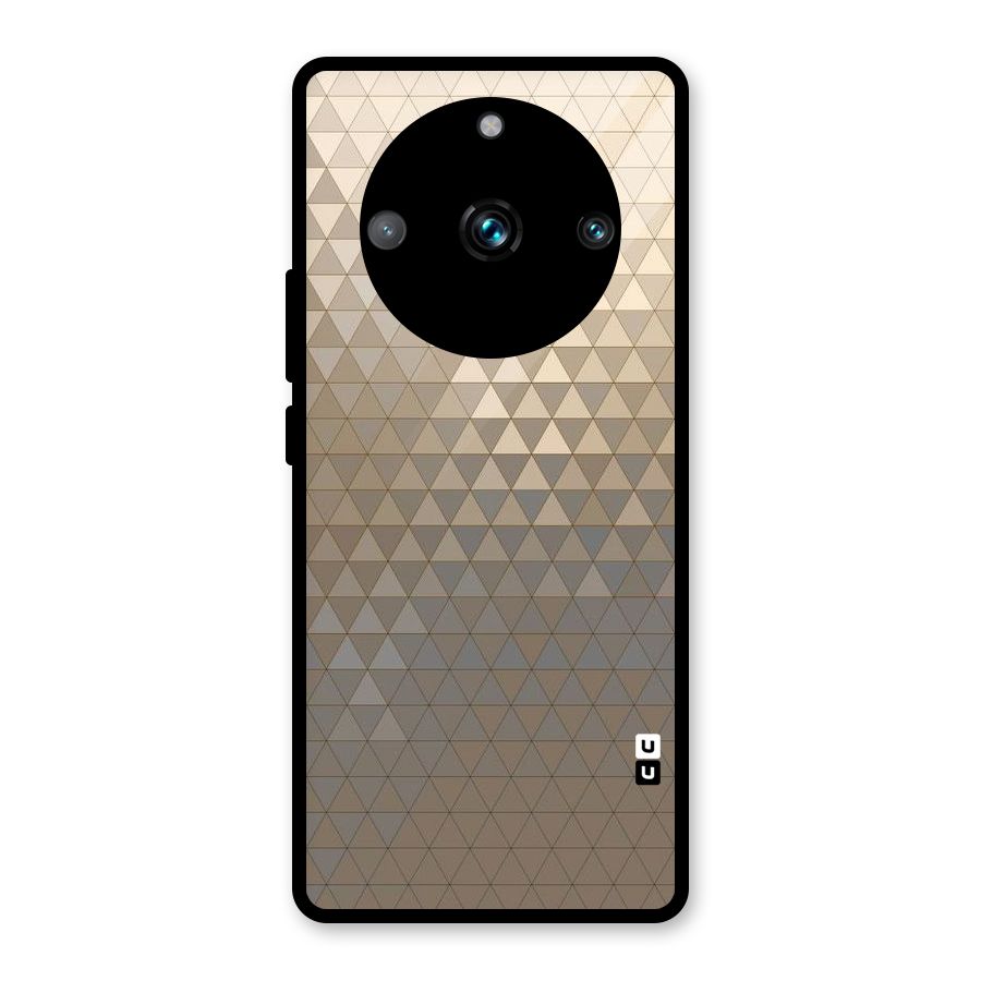 Beautiful Golden Pattern Glass Back Case for Realme 11 Pro
