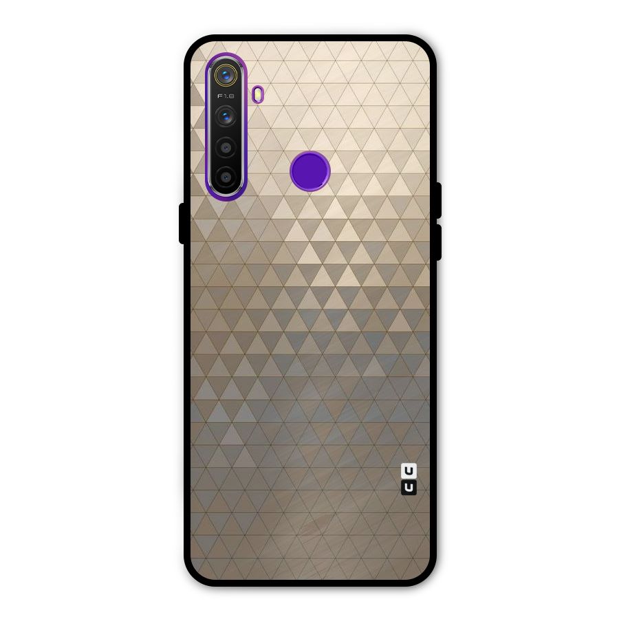 Beautiful Golden Pattern Glass Back Case for Realme 5s