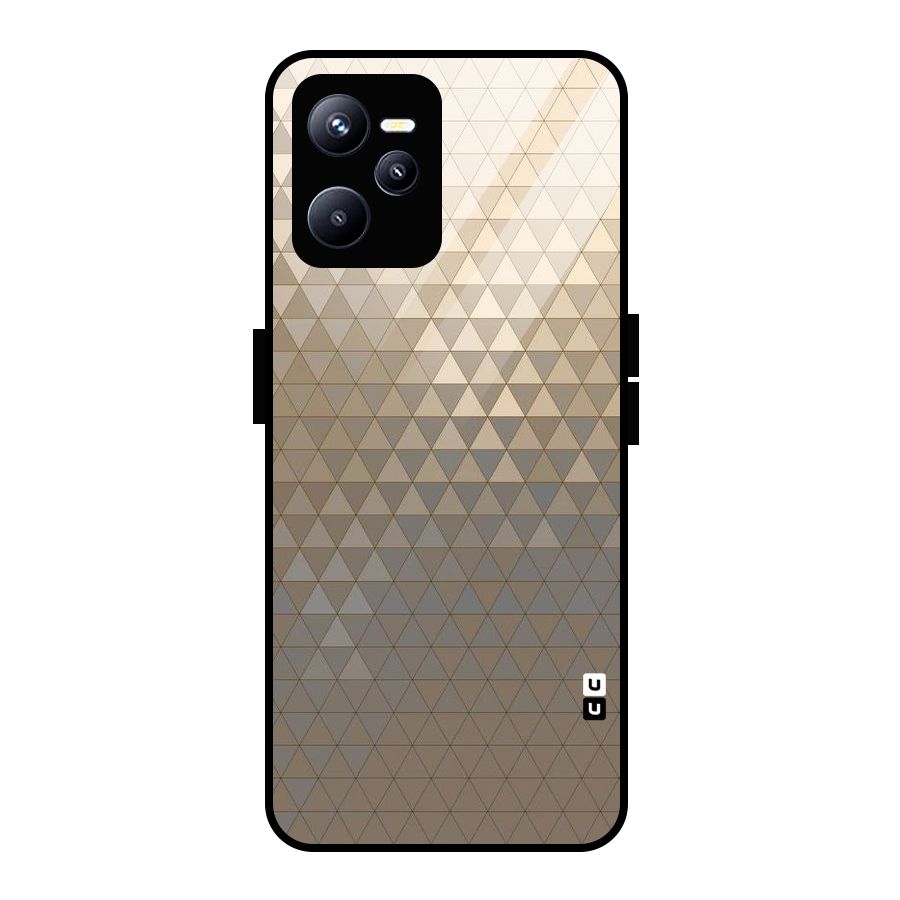 Beautiful Golden Pattern Glass Back Case for Realme C35