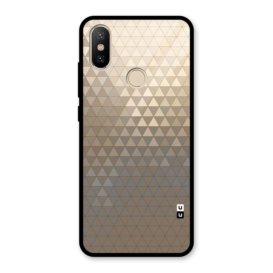 Beautiful Golden Pattern Glass Back Case for Redmi A2