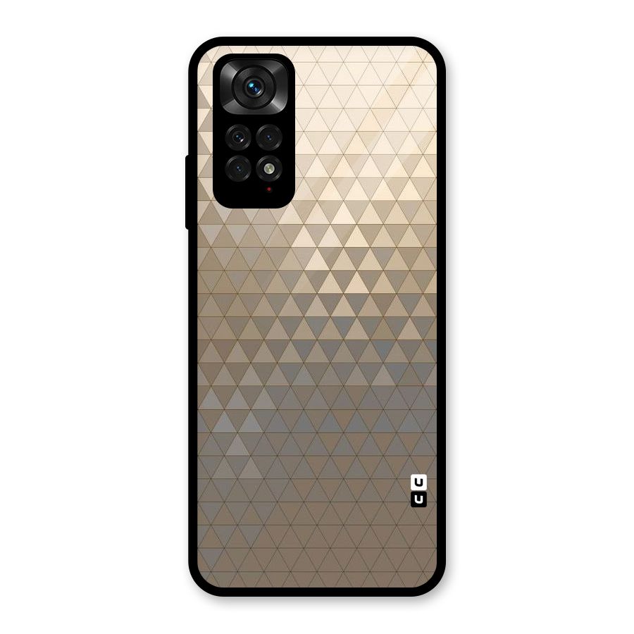 Beautiful Golden Pattern Glass Back Case for Redmi Note 11S
