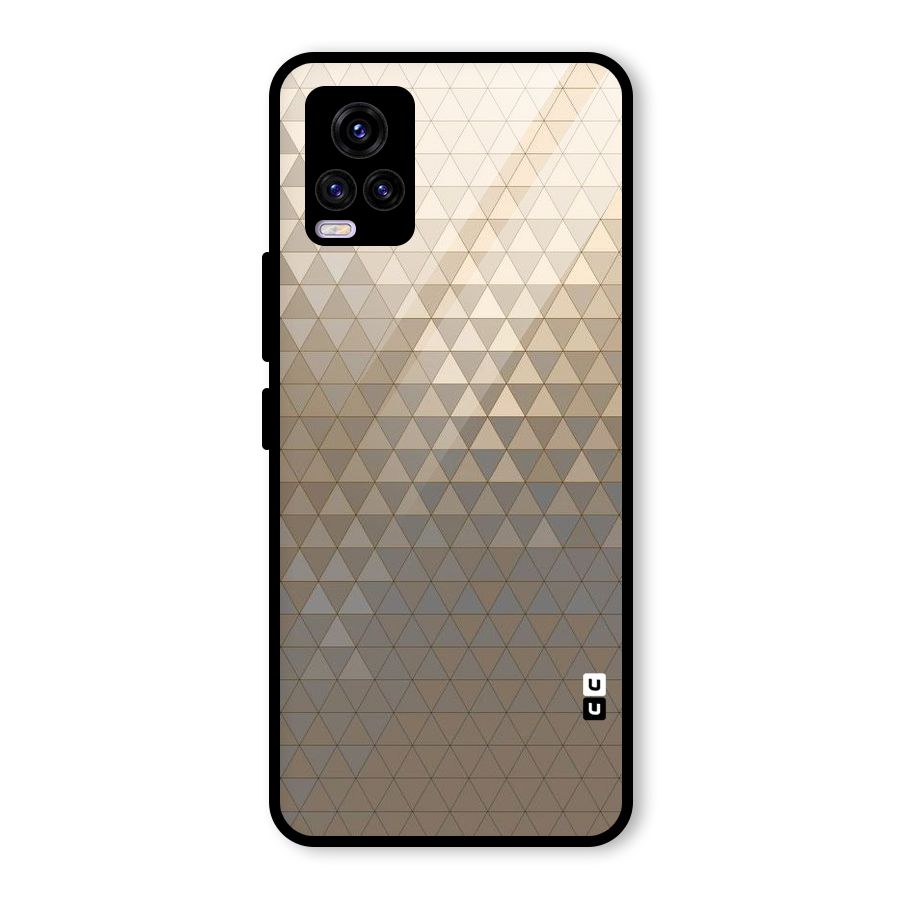 Beautiful Golden Pattern Glass Back Case for Vivo V20 2021