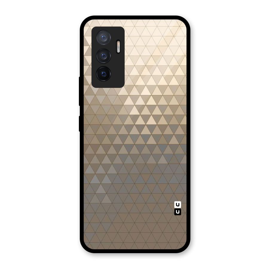Beautiful Golden Pattern Glass Back Case for Vivo V23e