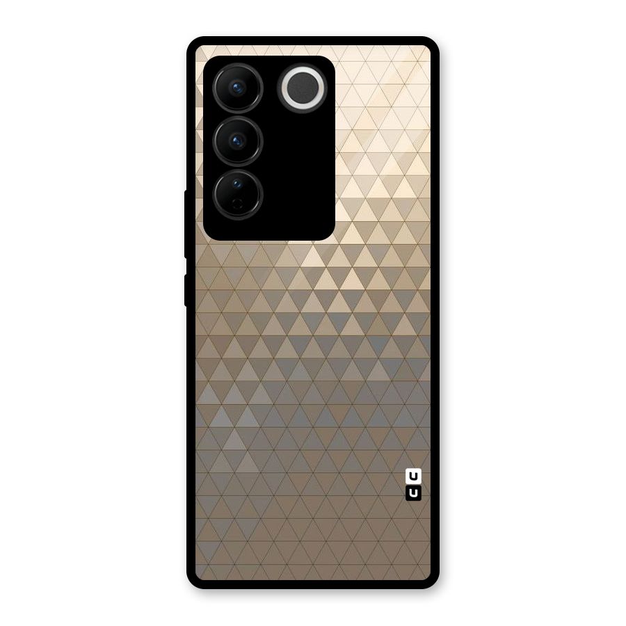 Beautiful Golden Pattern Glass Back Case for Vivo V27