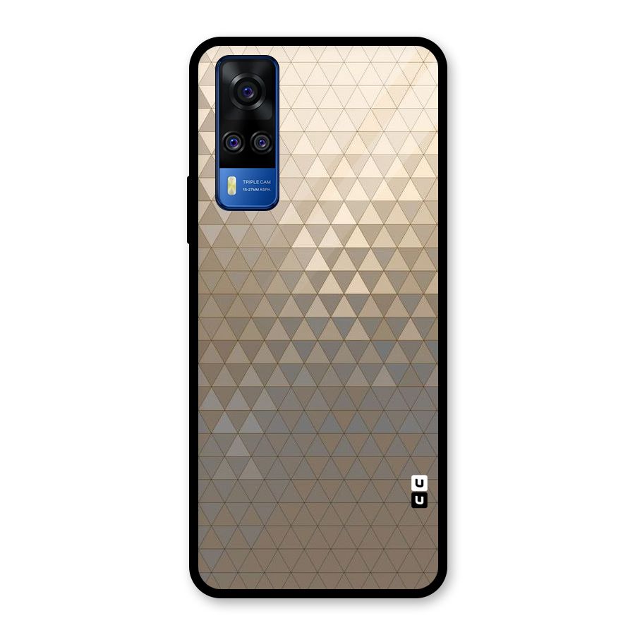 Beautiful Golden Pattern Glass Back Case for Vivo Y31