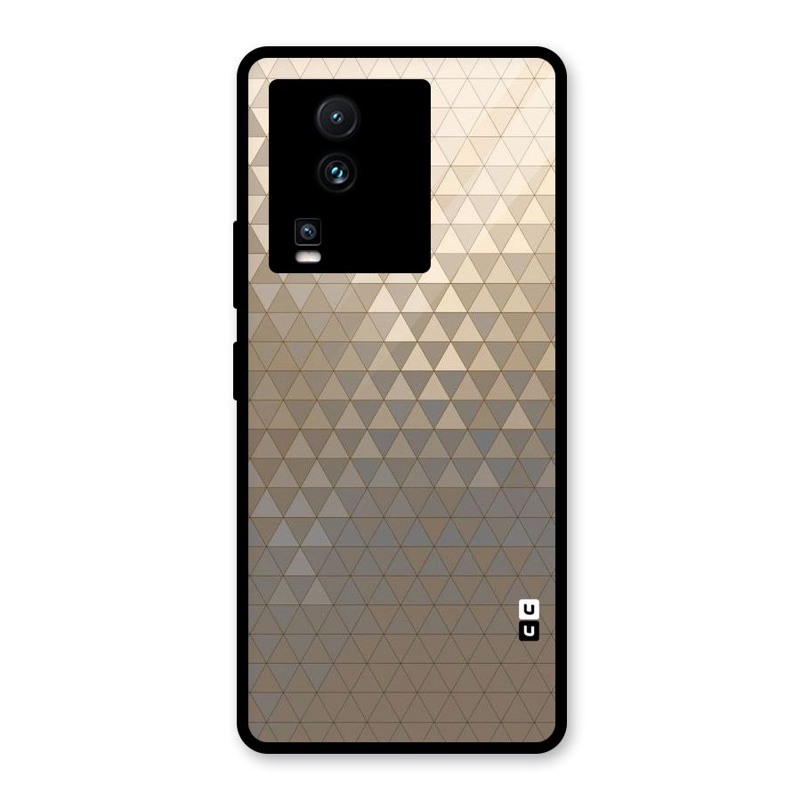 Beautiful Golden Pattern Glass Back Case for Vivo iQOO Neo 7