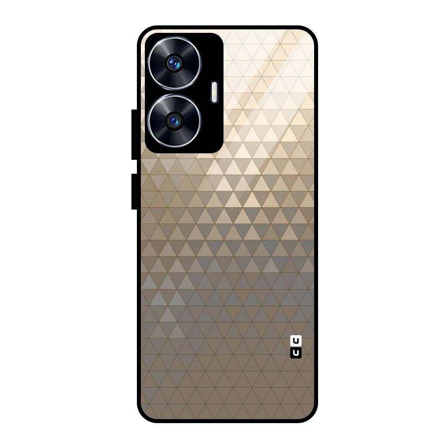Beautiful Golden Pattern Glass Back Case for realme C55