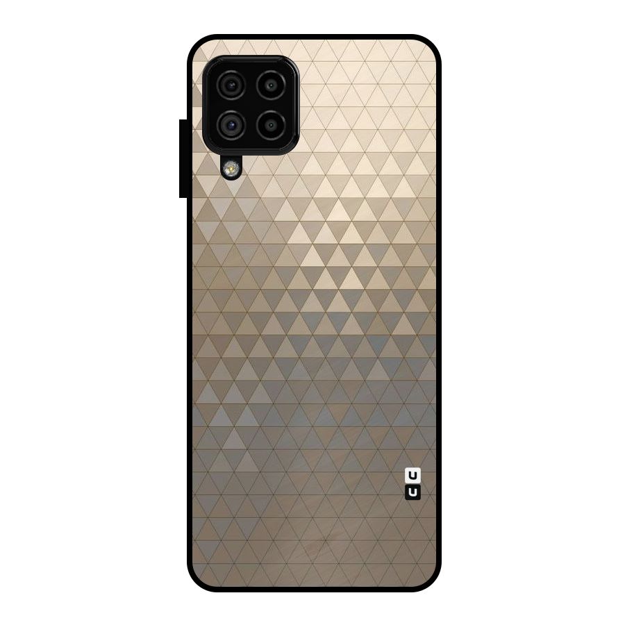 Beautiful Golden Pattern Metal Back Case for Galaxy A22 4G