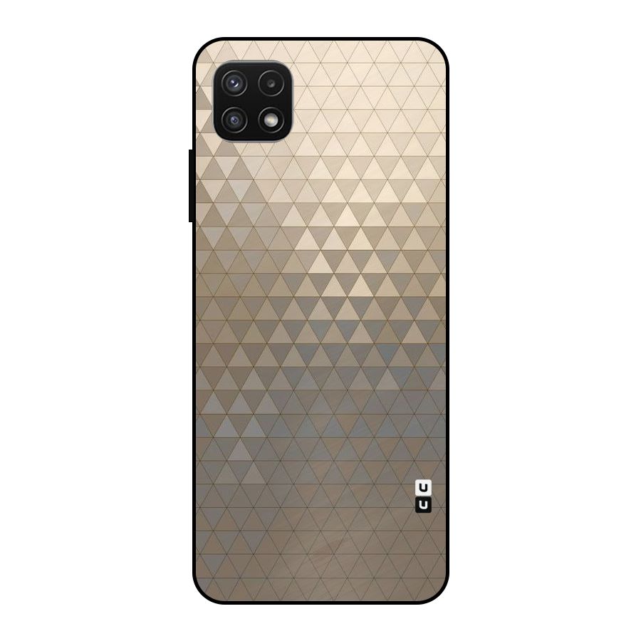 Beautiful Golden Pattern Metal Back Case for Galaxy A22 5G