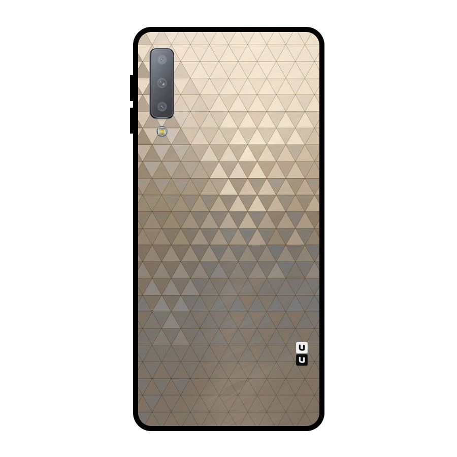 Beautiful Golden Pattern Metal Back Case for Galaxy A7 (2018)
