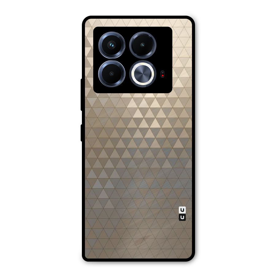 Beautiful Golden Pattern Metal Back Case for Infinix Note 40 5G