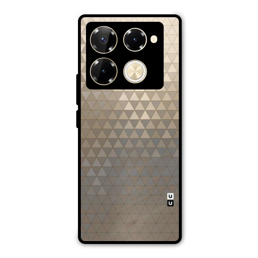 Beautiful Golden Pattern Metal Back Case for Infinix Note 40 Pro Plus