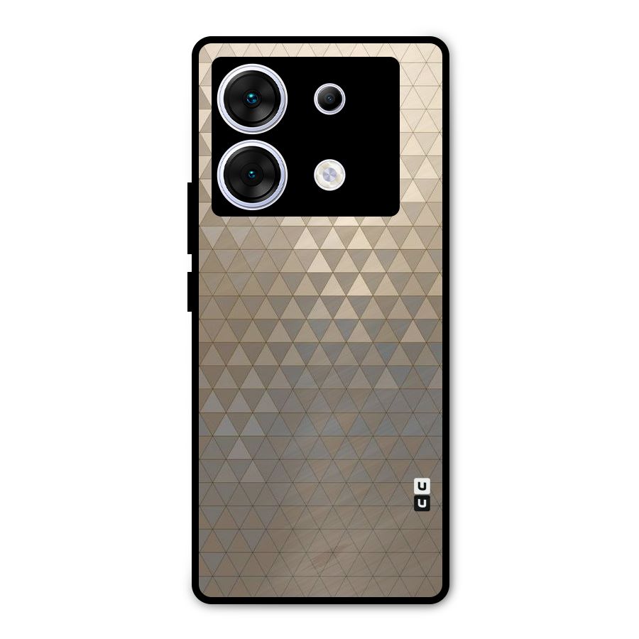 Beautiful Golden Pattern Metal Back Case for Infinix Zero 30 5G