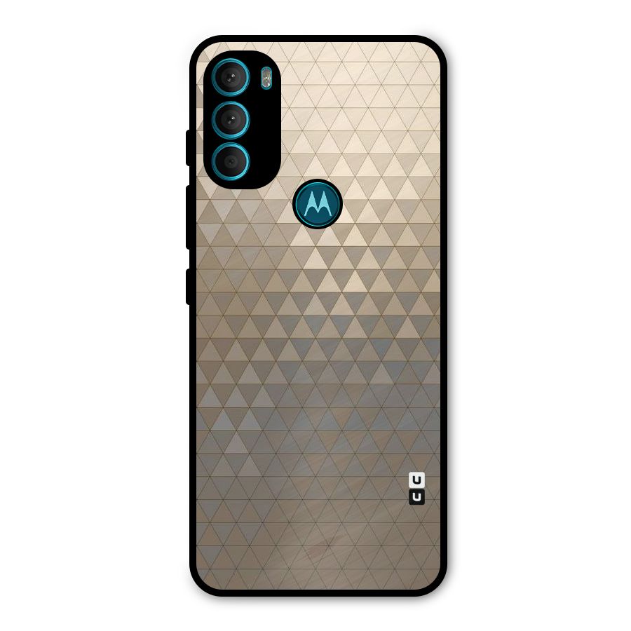 Beautiful Golden Pattern Metal Back Case for Moto G71 5G