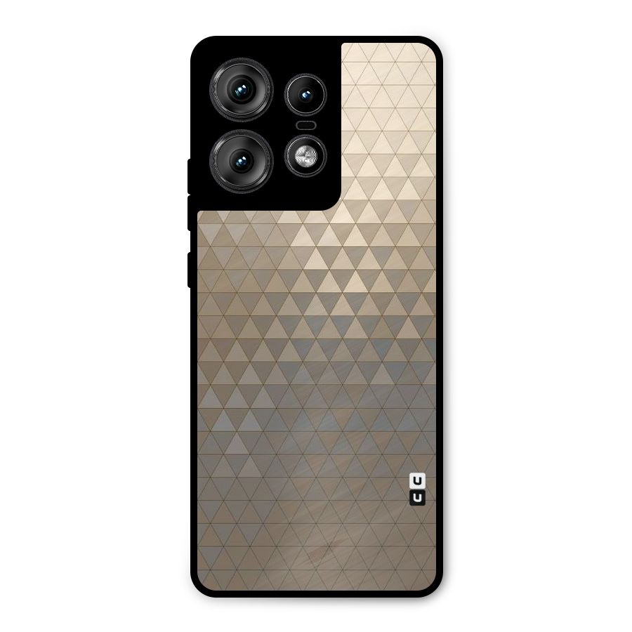 Beautiful Golden Pattern Metal Back Case for Motorola Edge 50 Pro
