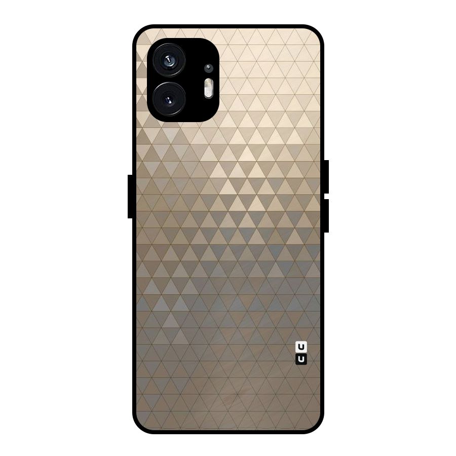 Beautiful Golden Pattern Metal Back Case for Nothing Phone 2