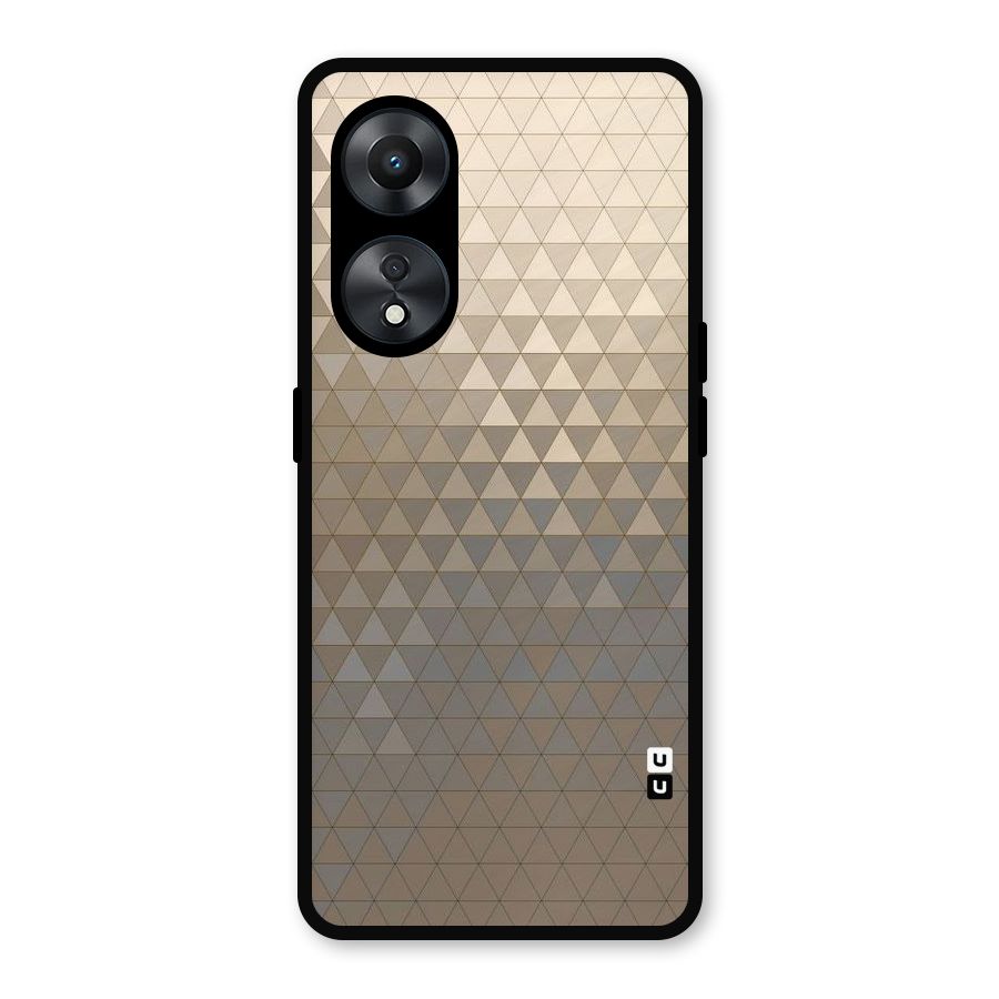 Beautiful Golden Pattern Metal Back Case for Oppo A78