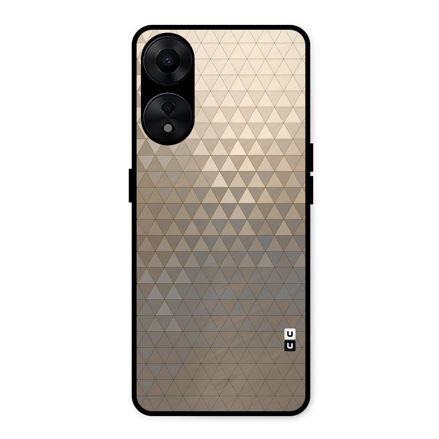 Beautiful Golden Pattern Metal Back Case for Oppo A78 5G